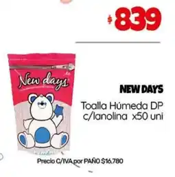 Nini Mayorista New days toalla húmeda dp oferta