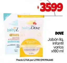 Nini Mayorista Dove jabón líq. infantil varios oferta