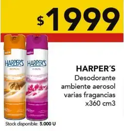 Nini Mayorista Harper's desodorante ambiente aerosol oferta