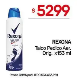 Nini Mayorista Rexona talco pedico aer. oferta