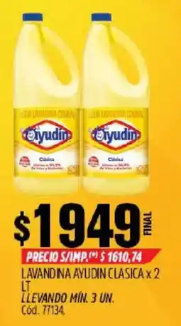 Supermercados Yaguar Ayudin lavandina clasica oferta