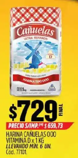Supermercados Yaguar Cañuelas harina tipo 000 oferta