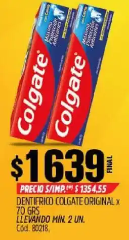 Supermercados Yaguar Colgate dentífrico original oferta