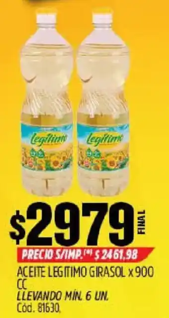 Legitimo aceite girasol