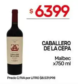 Nini Mayorista Caballero de la cepa malbec oferta