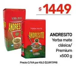 Nini Mayorista Andresito yerba mate clásica/premium oferta