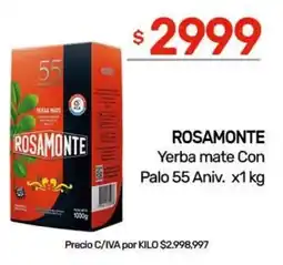 Nini Mayorista Rosamonte yerba mate con palo 55 aniv. oferta
