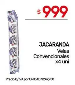 Nini Mayorista Jacaranda velas convencionales oferta
