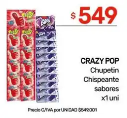 Nini Mayorista Crazy pop chupetin chispeante sabores oferta