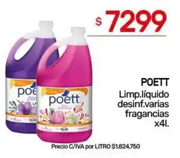 Nini Mayorista Poett limp. líquido desinf. varias fragancias oferta