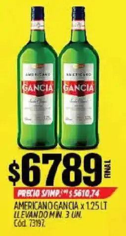 Supermercados Yaguar Gancia americano oferta