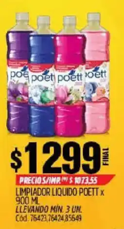 Supermercados Yaguar Poett limpiador liquido oferta