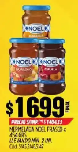 Supermercados Yaguar Noel mermelada oferta