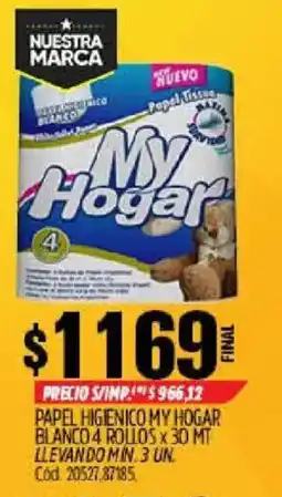 Supermercados Yaguar My hogar papel higienico oferta