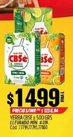 Supermercados Yaguar Cbsé yerba mate hierbas exóticas oferta