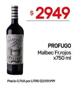 Nini Mayorista Profugo malbec fr.rojos oferta