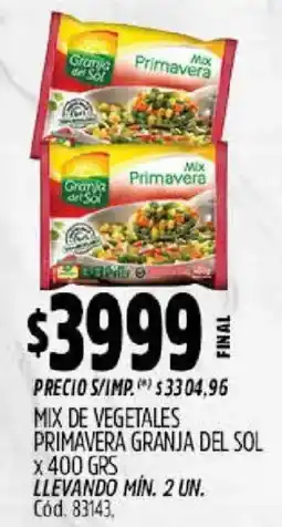 Supermercados Yaguar Granja del Sol mix primavera oferta