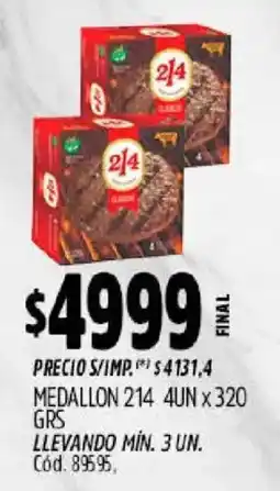 Supermercados Yaguar 2/4 medallon oferta
