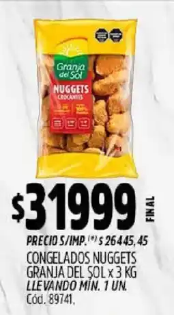 Supermercados Yaguar Granja del sol nuggets crocantes oferta