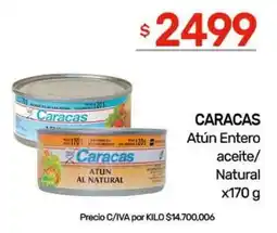 Nini Mayorista Caracas atún entero aceite/ natural oferta