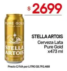 Nini Mayorista Stella artois cerveza lata pure gold oferta