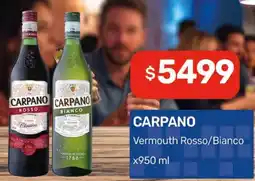 Nini Mayorista Carpano Vermouth Rosso/Bianco oferta