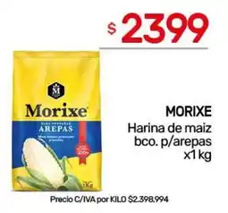 Nini Mayorista Morixe harina de maiz bco. p/arepas oferta