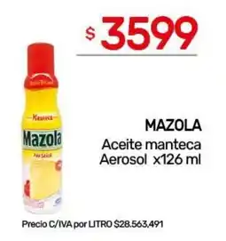Nini Mayorista Mazola aceite manteca aerosol oferta