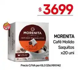 Nini Mayorista Morenita café molido saquitos oferta
