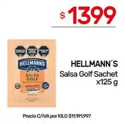 Nini Mayorista Hellmann's salsa golf sachet oferta