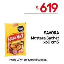 Nini Mayorista Savora mostaza sachet oferta