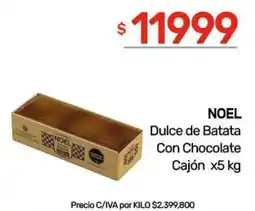 Nini Mayorista Noel dulce de batata con chocolate oferta