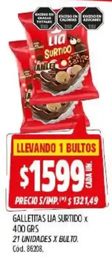 Supermercados Yaguar Lia galletitas surtido oferta