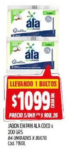 Supermercados Yaguar Ala jabon en pan coco oferta