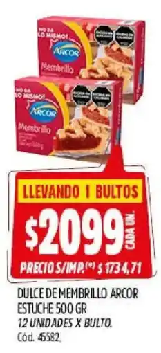 Supermercados Yaguar Arcor dulce de membrillo oferta
