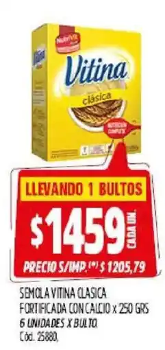 Supermercados Yaguar Vitina semola clásica fortificada concalcio oferta