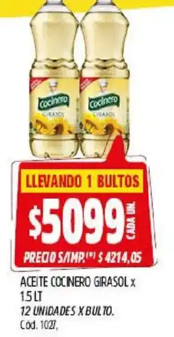 Supermercados Yaguar Cocinero aceite girasol oferta