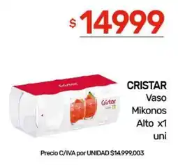 Nini Mayorista Cristar vaso mikonos alto oferta