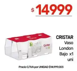 Nini Mayorista Cristar vaso london bajo oferta