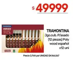 Nini Mayorista Tramontina jgo.cub. p/asado oferta