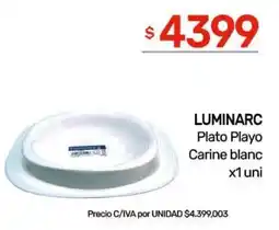 Nini Mayorista Luminarc plato playo carine blanc oferta