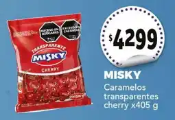 Nini Mayorista Misky caramelos transparentes cherry oferta