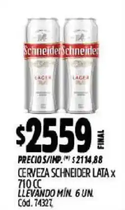 Supermercados Yaguar Schneider lager oferta