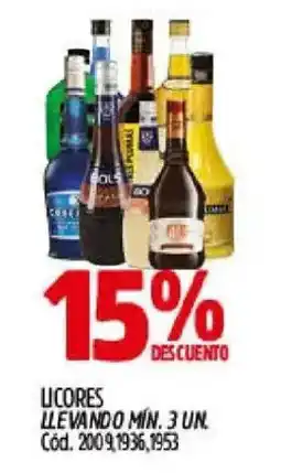 Supermercados Yaguar Licores oferta