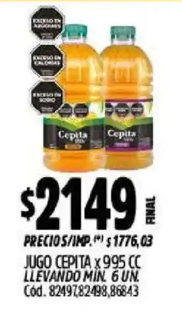Supermercados Yaguar Cepita jugo oferta
