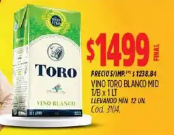 Supermercados Yaguar Toro vino blanco mid oferta