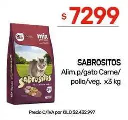 Nini Mayorista Sabrositos alim.p/gato carne/pollo/veg. oferta