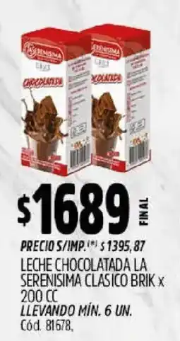 Supermercados Yaguar La serenisima leche chocolatada clasico brik x200c oferta