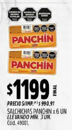 Supermercados Yaguar Panchín salchichas oferta