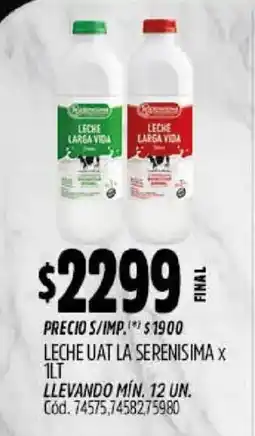 Supermercados Yaguar La serenisima leche larga vida oferta